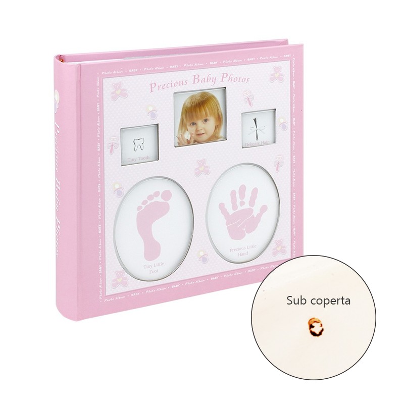 Album foto Baby personalizabil, 200 poze, 10x15, amprente bebelus, cutie, roz, RESIGILAT - imagine 7